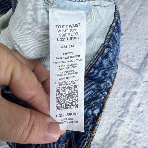 Collusion x005 straight jeans 34/32 - Picture 6 of 14